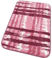 Tappeto Bagno Striato 50x110 cm Moderno Morbido Antiscivolo Scendiletto Doccia Rosa