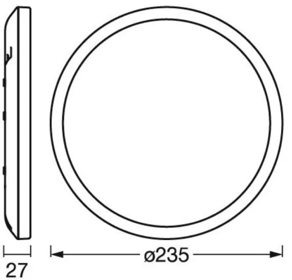 Ledvance - Plafoniera LED dimmerabile ORBIS LED/15W/230V nero