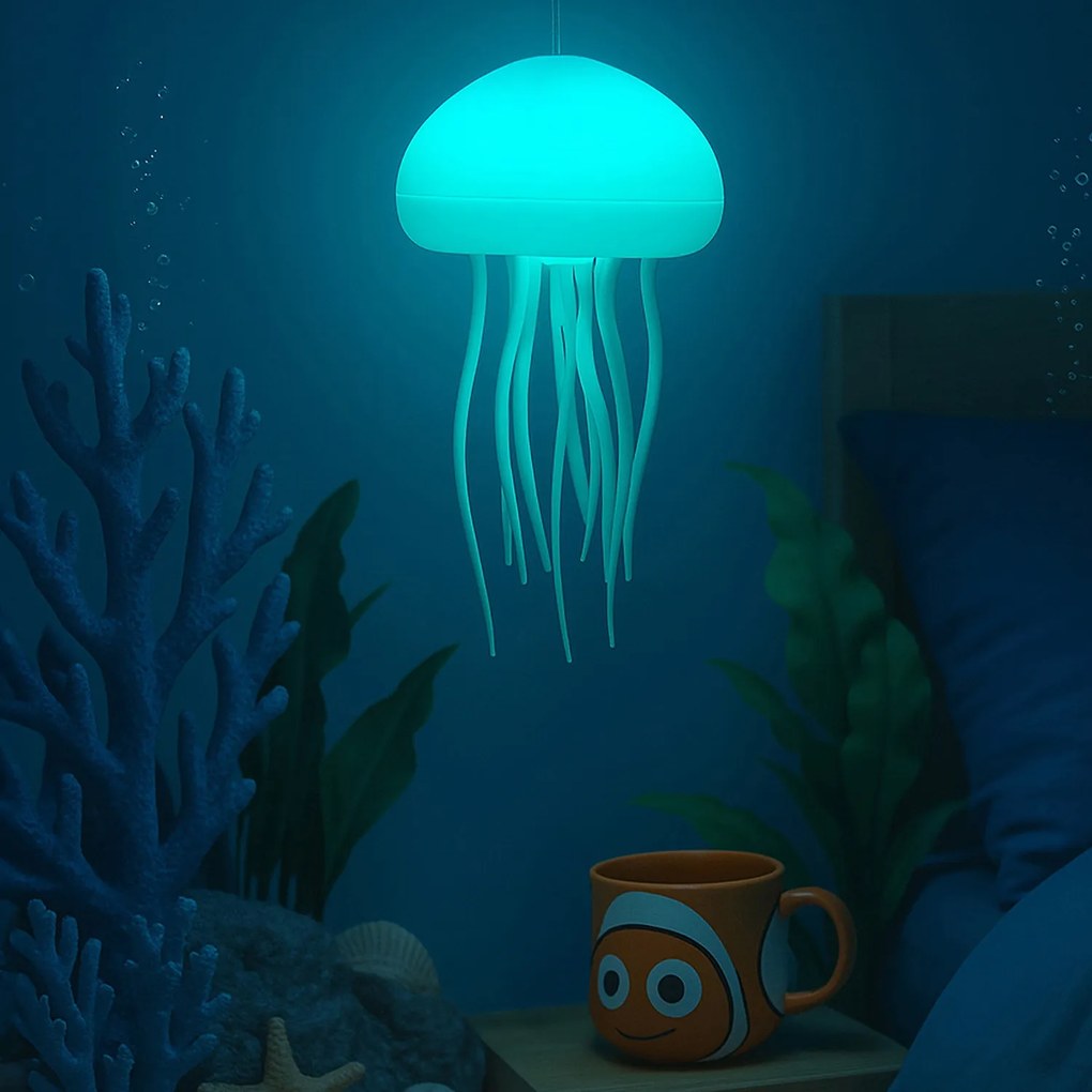 Lampada Medusa senza fili con luci colorate