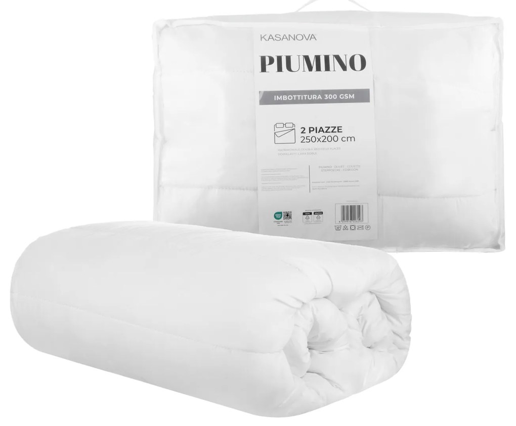 Piumino invernale matrimoniale 300 gr/mq in microfibra