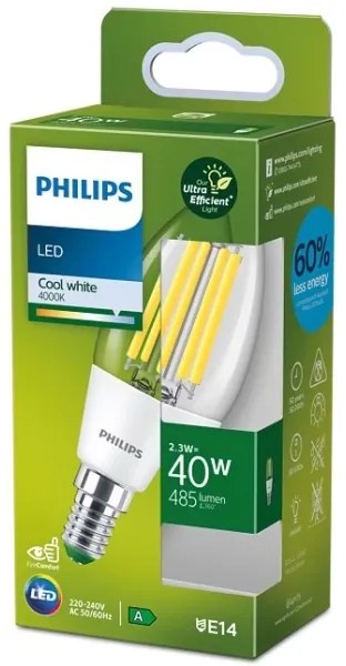 Lampadina LED Philips ULTRAEFFICIENT VINTAGE B35 E14/2,3W/230V 4000K