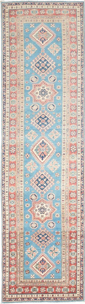 Kazak Tappeto orientale 300x80 Blu (Pakistan) Annodato A Mano