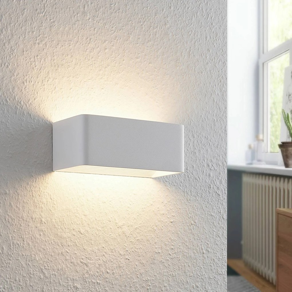 Applique a LED Arcchio Karam, 20 cm, bianco, alluminio