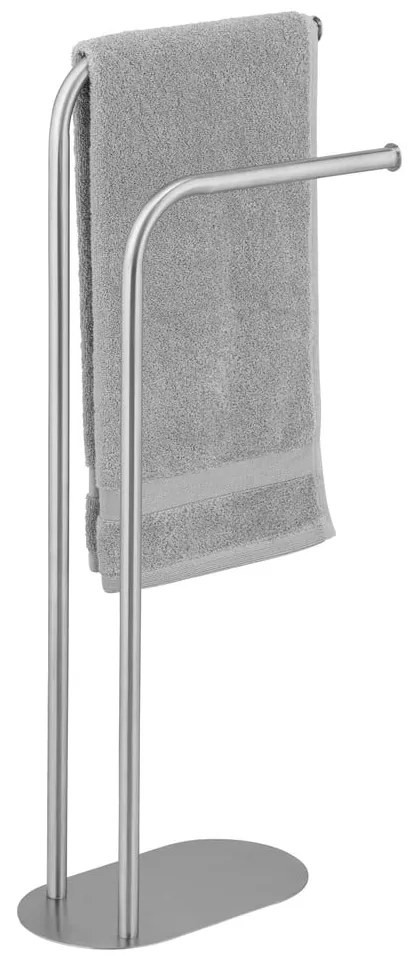 Stand portasciugamani color argento opaco in acciaio inox Levante – Wenko