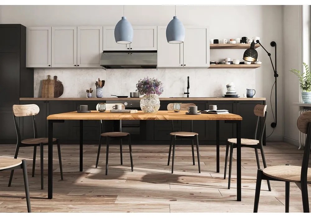 Tavolo da pranzo in rovere 90x160 cm Abies - The Beds
