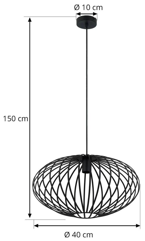 Lindby Maivi lampada sospensione gabbia nero 50cm