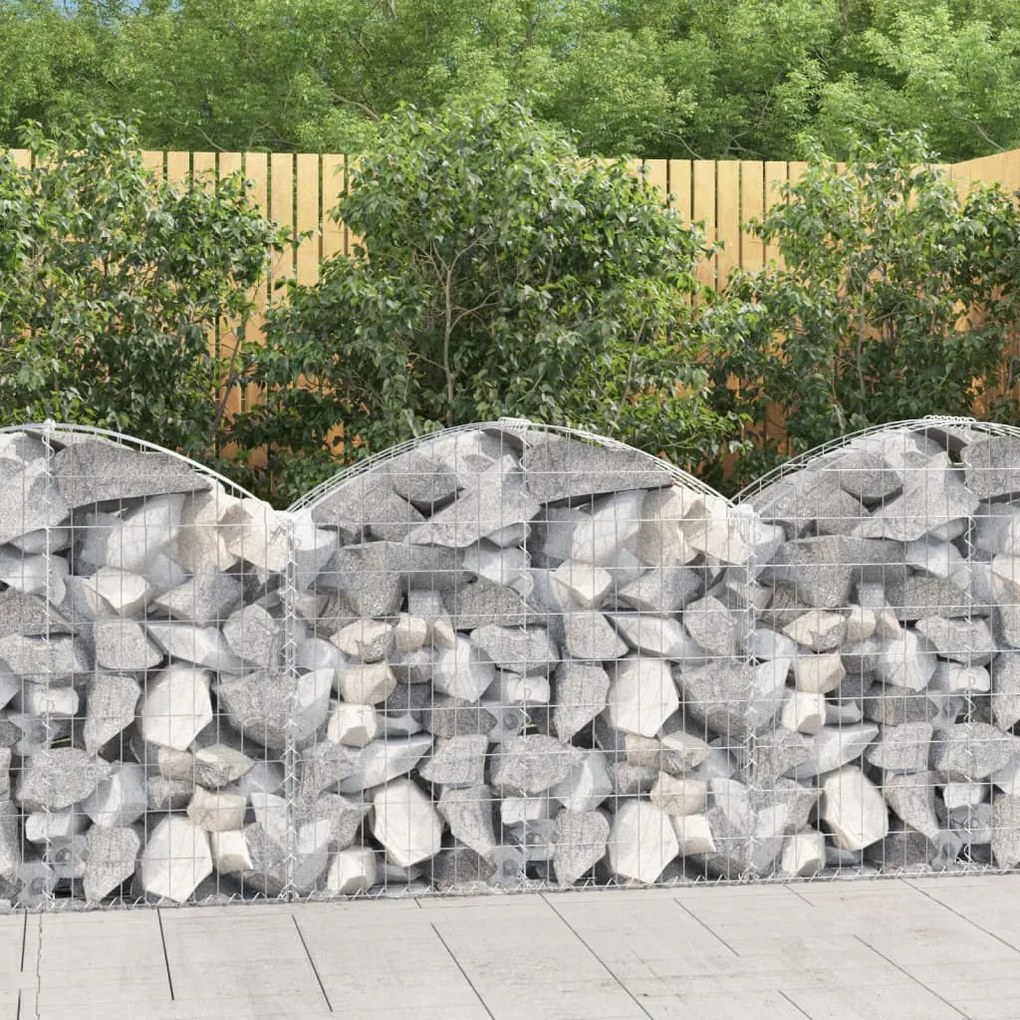 Cesto Gabbione Ad Arco 100x30x80/100 Cm Ferro Zincato /