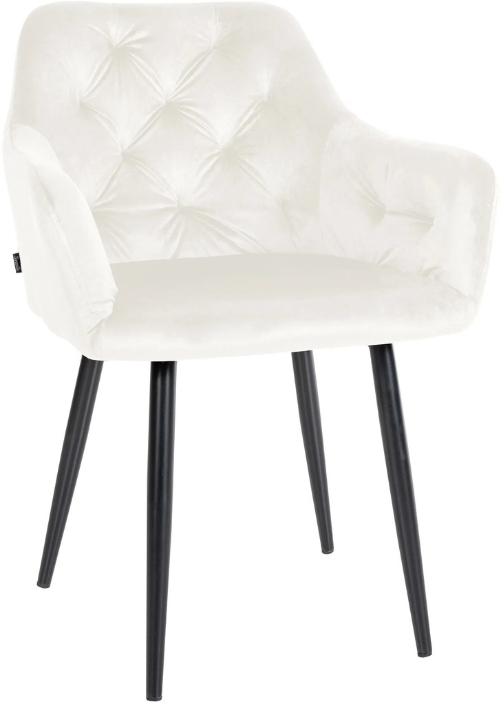 Sedia Da Pranzo İn Velluto Stanley Con Design Moderno / Creme