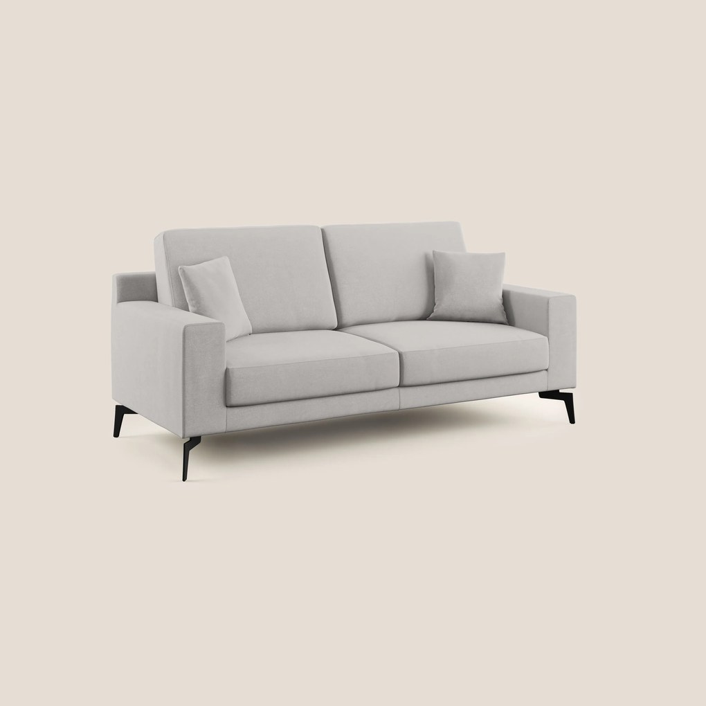 Prestige divano moderno in microfibra smacchiabile T11 grigio chiaro