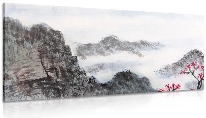 Stampa su tela – Paesaggio cinese nella nebbia