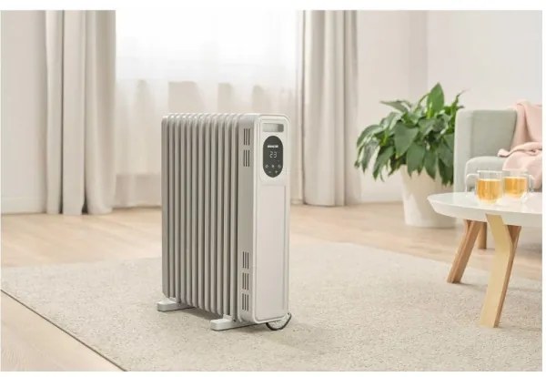 Sencor - Radiatore ad olio con 13 elementi 1000/2500W/230V bianco + telecomando