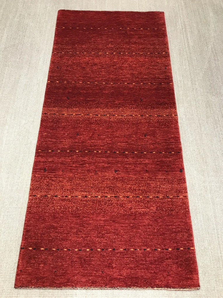 Loribaft Tappeto persiano 90x200 Rosso (Iran) Annodato A Mano