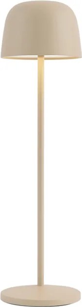 Lampada da tavolo beige con LED ricaricabile con stazione di ricarica IP65 - Raika