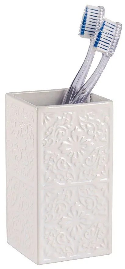 Tazza in ceramica bianca per spazzolini da denti Cordoba - Wenko