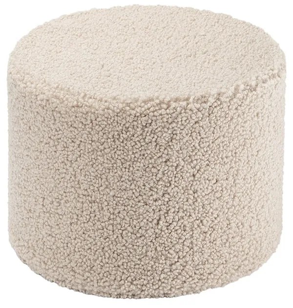 Pouf per bambini marrone chiaro con rivestimento in bouclé – Wigiwama