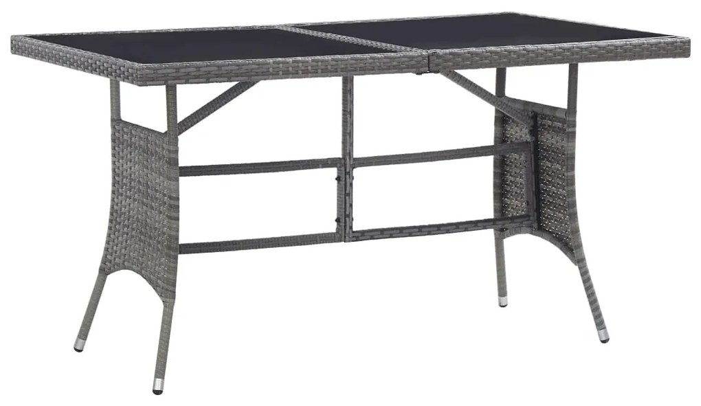 Set Mobili da Pranzo Giardino 5 pz Polyrattan Antracite Grigio