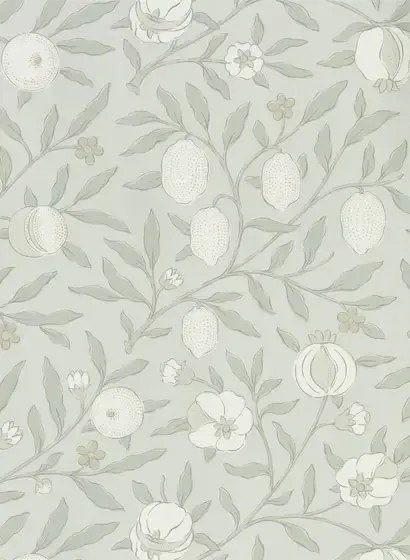 Morris & Co Carta da parati Pure Fruit - Grey/ Blue