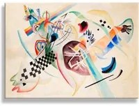 On White - Kandinsky - Quadro stampa su Canvas con telaio in legno Misura: 70X50 cm