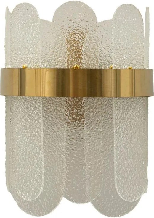 Lampada da parete dorata in vetro Gris – Mauro Ferretti