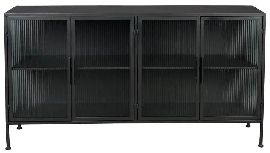 Vetrina in metallo nero 150x80 cm Boli - Dutchbone