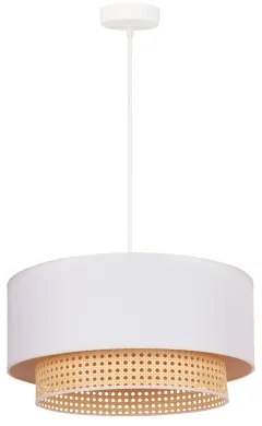 Duolla - Lampadario su filo BOHO 1xE27/15W/230V d. 45 cm cremoso/rattan