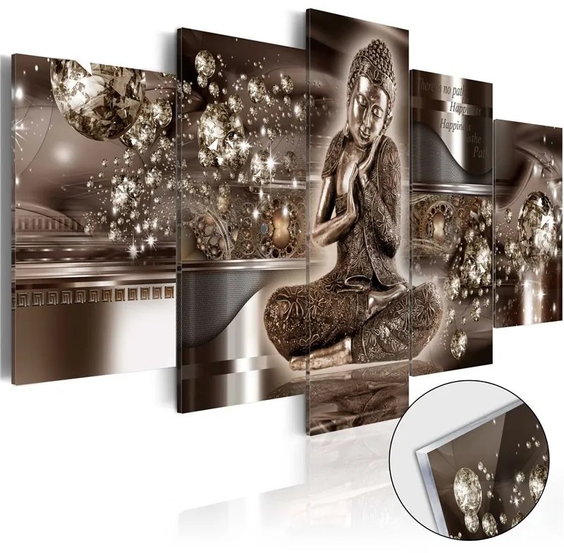 Quadri su vetro acrilico  Inner Harmony [Glass]  Colore Marrone, Dimensioni e Misure 100x50