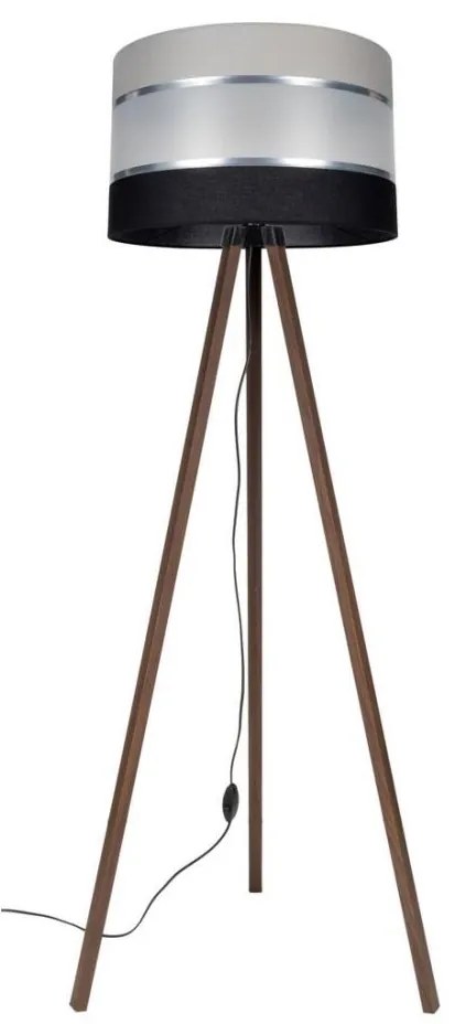 Lampada con piedistallo CORAL 1xE27/60W/230V marrone/nero/grigio/cromo