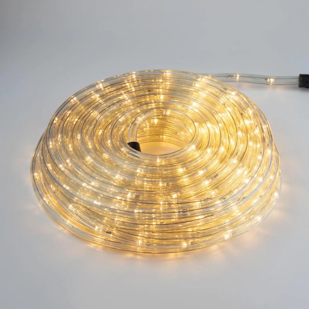 Tubo LED Natalizio 18m IP44 Colore Bianco Caldo 2500 - 2800 °K