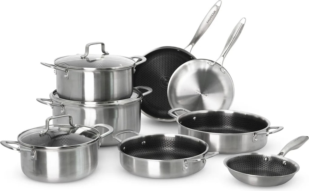 Batteria pentole 3 strati 11 pezzi Tri - Ply