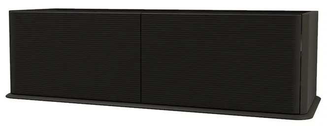 Mobile da bagno sotto lavabo BADEN HAUS Bohemia nero laccato opaco L 144 x H 42 x P 50 cm 2 cassetti, lavabo non incluso