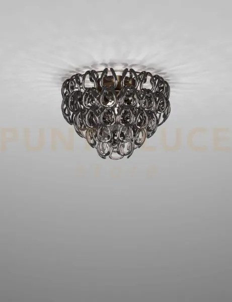 Giogali lampadadario a soffitto 50 cristallo nickel nero e bronzo o...