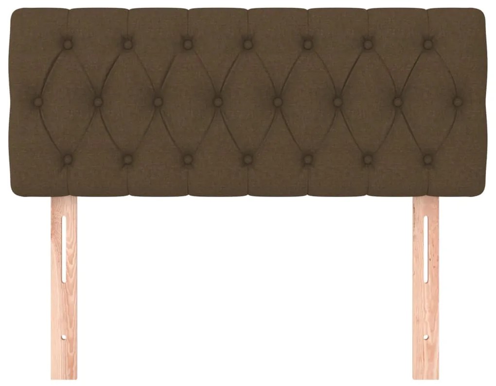 Testiera marrone scuro 90 x 7 x 78/88 cm in tessuto