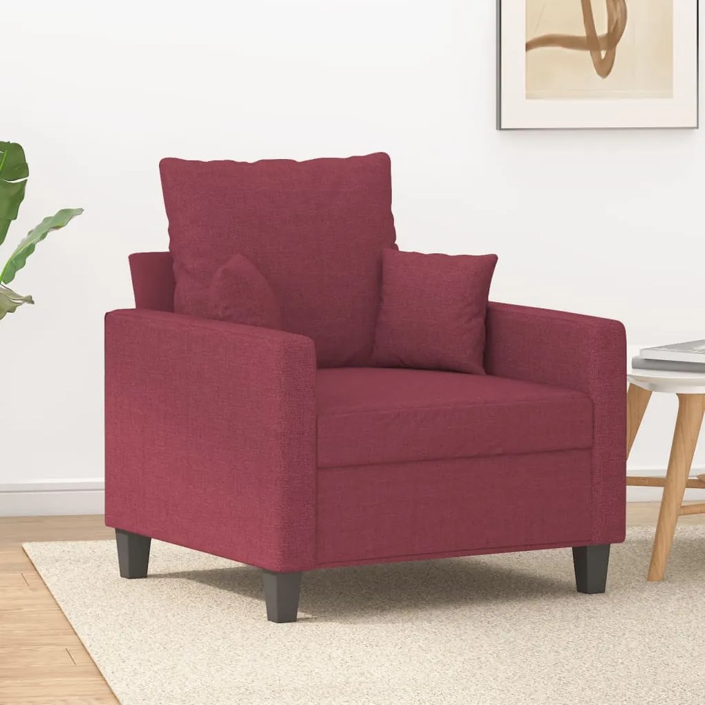 Poltrona Rosso Vino 60 Cm İn Tessuto /