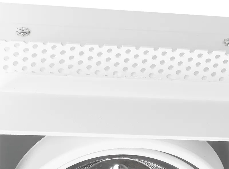 Faretto incasso bianco GU10 AR111 senza cornice orientabile - Oneon