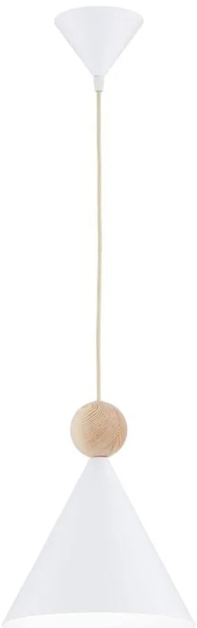 Argon 8629 - Lampadario a sospensione con filo KEGEL 1xE27/15W/230V bianco