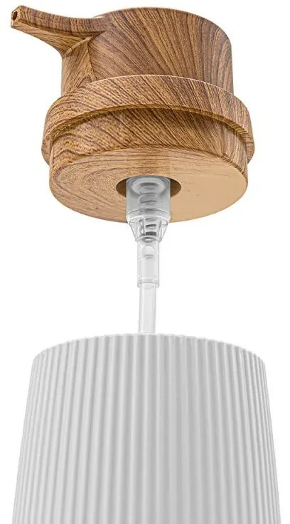 Dispenser per sapone liquido Bianco dettagli effetto legno Blob