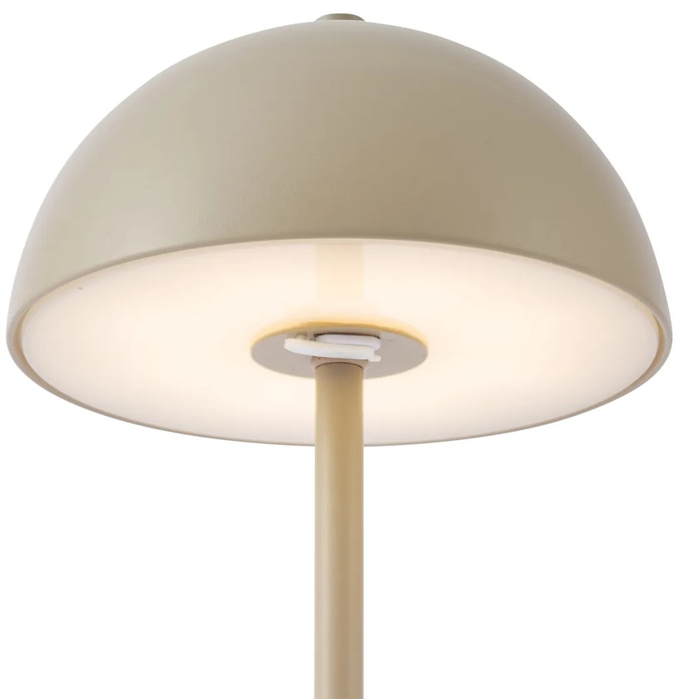 Lampada da tavolo da esterno beige con LED dimmerabile a 3 livelli IP44 ricaricabile - Keira
