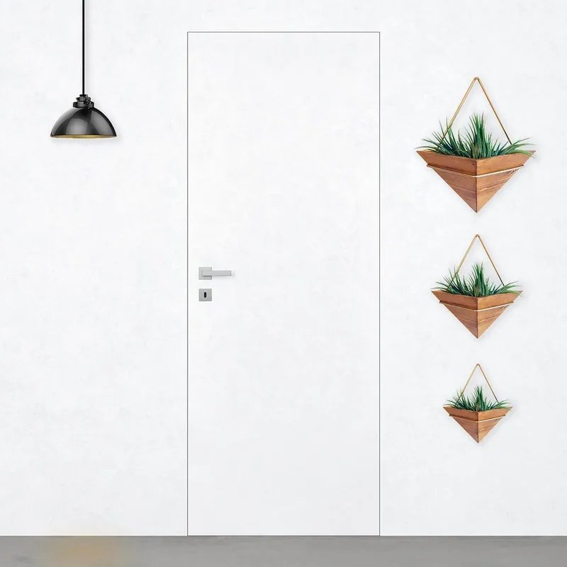 Porta interna a battente filomuro Side F in legno colore bianco, L 70 x H 210 cm, apertura reversibile