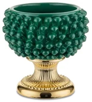 BONGELLI PREZIOSI vaso a forma di pigna siciliana d 25 cm verde