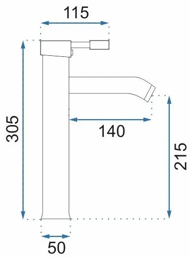 REA-B0027 - Miscelatore per lavabo GRAF 30,5 cm cromato lucido