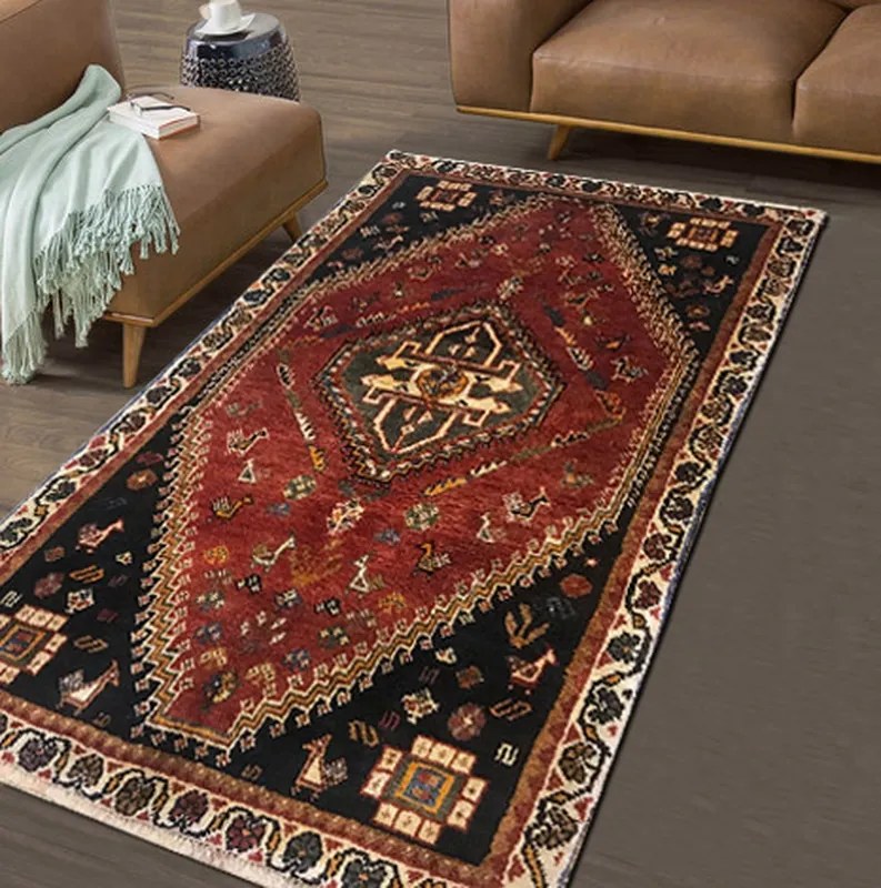 Gashghai Tappeto persiano 90x160 Rosso (Iran) Annodato A Mano