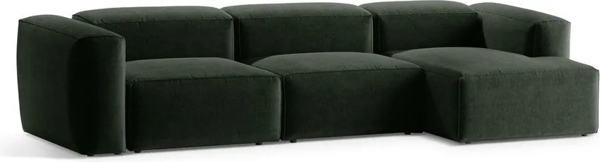 Divano angolare verde (con penisola a destra/con chaise lounge) Bergamo – Cosmopolitan Design