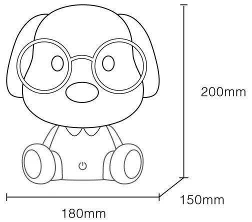 Globo 21761B - Lampada notturna LED ricaricabile PUPPY 1W/5V 500mAh blu
