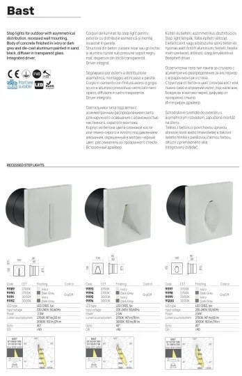 Redo 91196 - Lampada orientativa da esterno LED BAST LED/2,5W/230V IP65 antracite