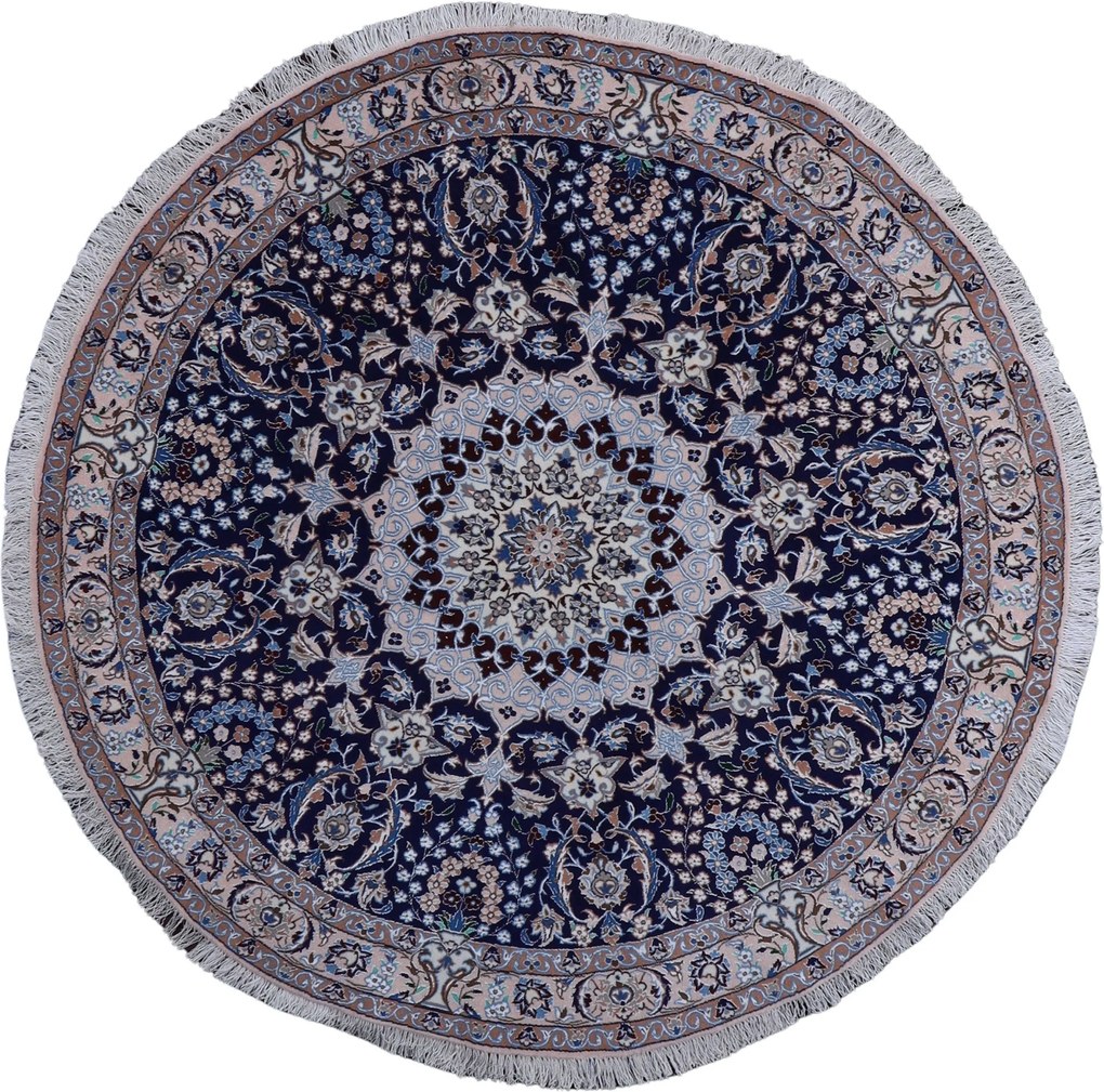 Nain Tappeto 190 x 190 (Iran) Annodato A Mano