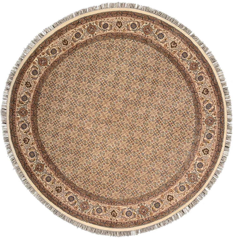 Tabriz Tappeto orientale 250x250 Beige (Indian) Annodato A Mano