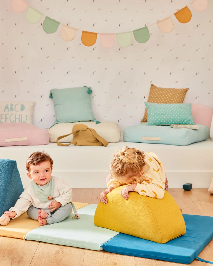 Kave Home - Materassino per bambini Agapita in cotone organico (GOTS) multicolor 60 x 160 cm