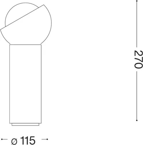 Ideal Lux - Lampada da tavolo LED BLOOM 1xG9/3W/230V oro/beige fumé