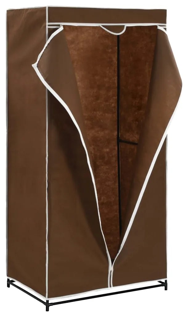 Armadio 2 pz marrone 75x50x160 cm