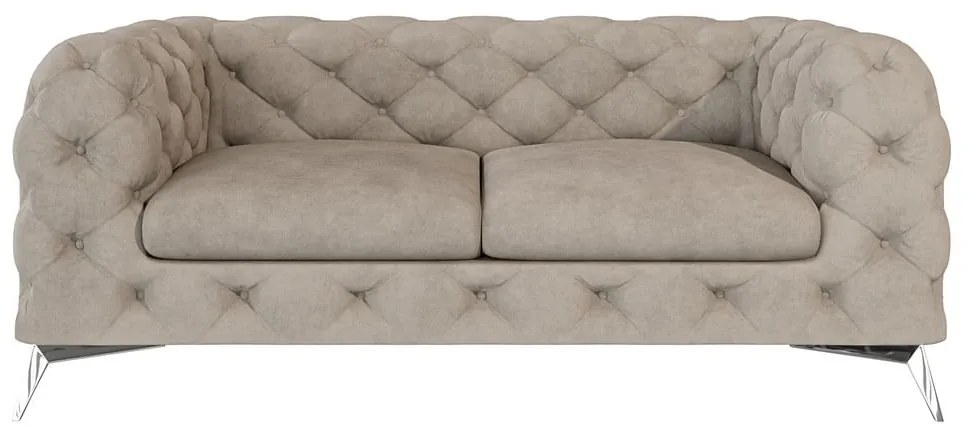 Divano greige con rivestimento in velluto 185 cm Chelsea – Ropez